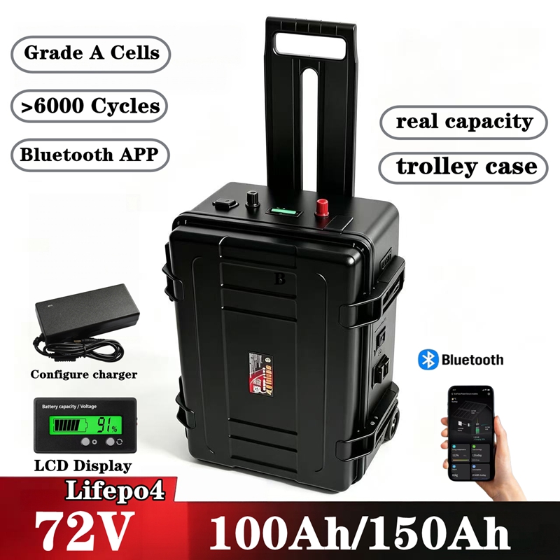 Lifepo4 72V 100Ah Battery Pack Ev - ชุดแบตเตอรี่ลิเธียม LiFePO4 กันน้ำ 72V 150Ah/100Ah พร้อมระบบ